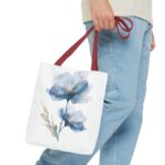 Floral Tote Bag, AOP, Boho Chic, Everyday Carry, Gift for Her, Shopping Bag, Beach Bag, Mother's Day, Spring Style, Eco-Friendly - Image 7