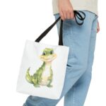Cute Dinosaur Tote Bag | Eco-Friendly Shopping, Kids' Gift, Beach Bag, Animal Lover, Whimsical Art - Image 3